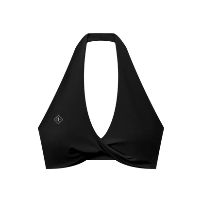 Women's Pleated Halter Sports Bra