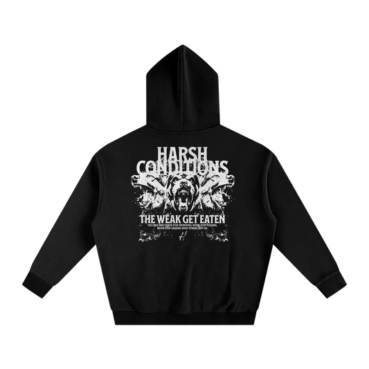 THE WEAK GET EATEN Oversize Fleeced Hoodie