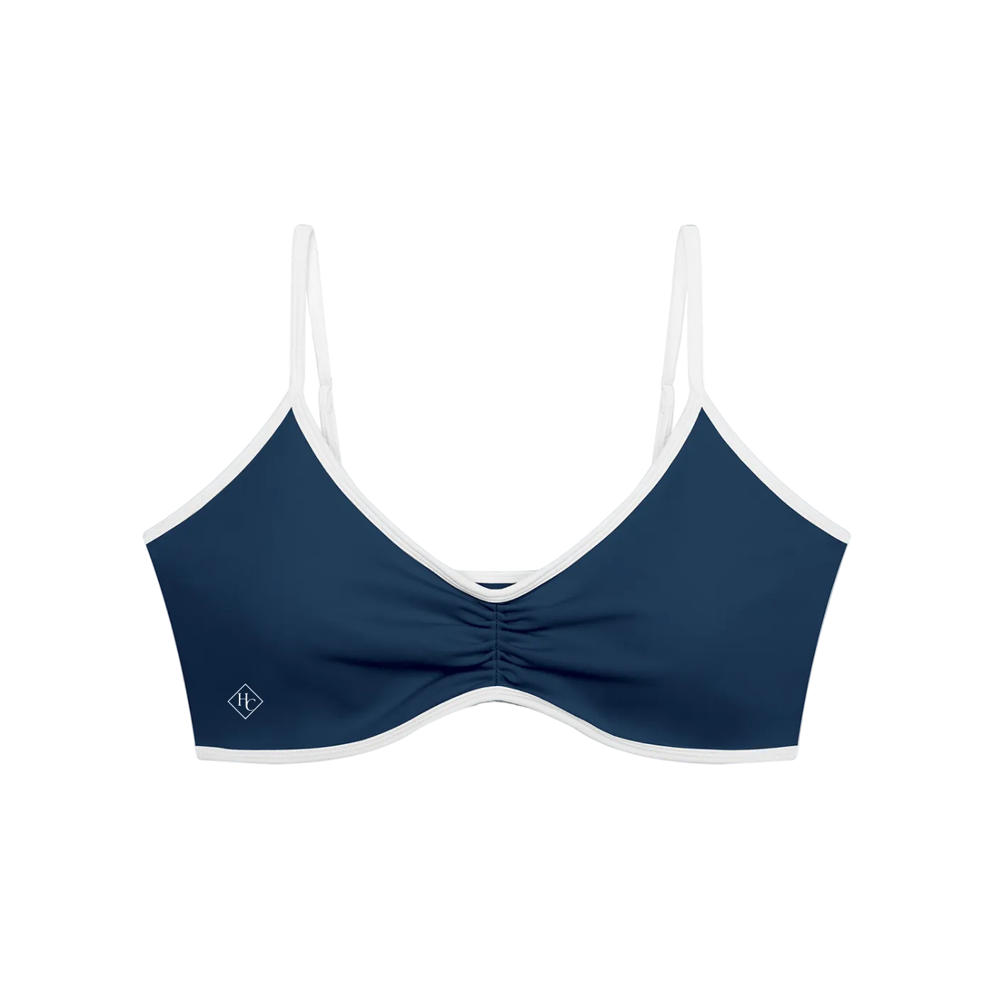Women's Color Block Ruched V-Neck Sports Bra
