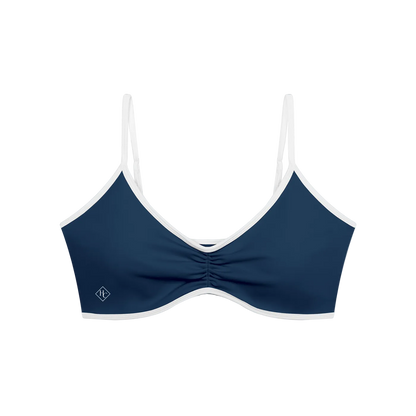 Women's Color Block Ruched V-Neck Sports Bra
