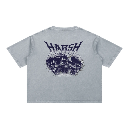 Hardcore Boxy/Cropped Cotton T-Shirt