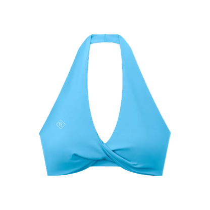 Women's Pleated Halter Sports Bra