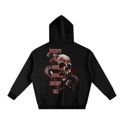 Strength is born Oversize Fleeced Hoodie