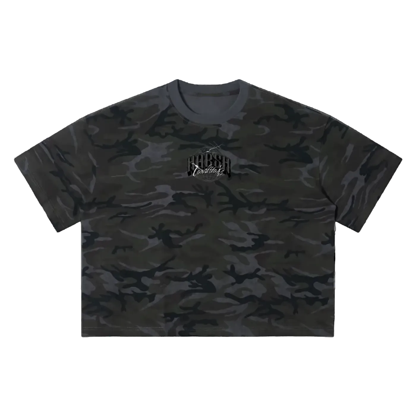 Harsh conditions world Camo Boxy T-Shirt