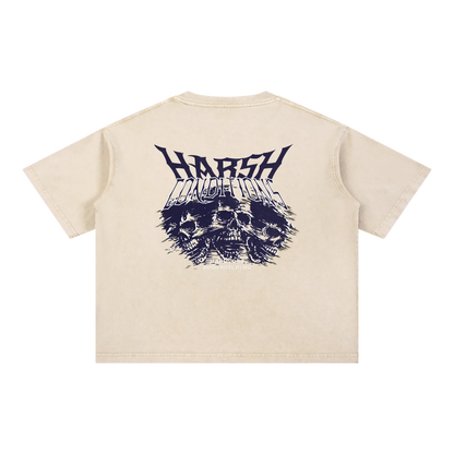 Hardcore Boxy/Cropped Cotton T-Shirt