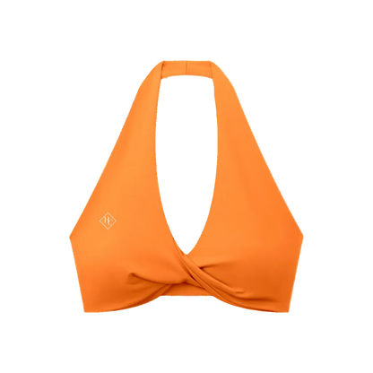 Women's Pleated Halter Sports Bra