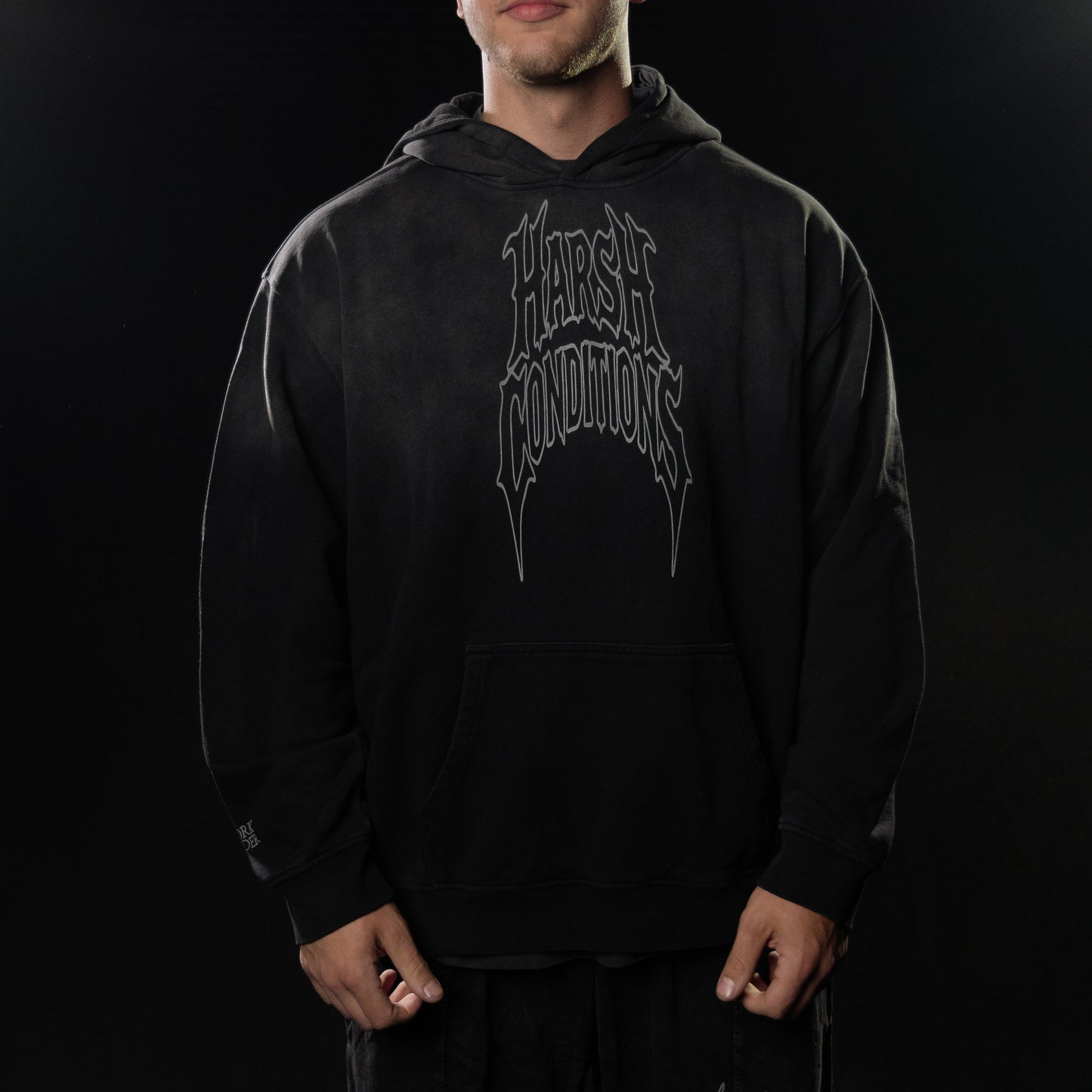 Oversized cotton "work harder" Hoodie