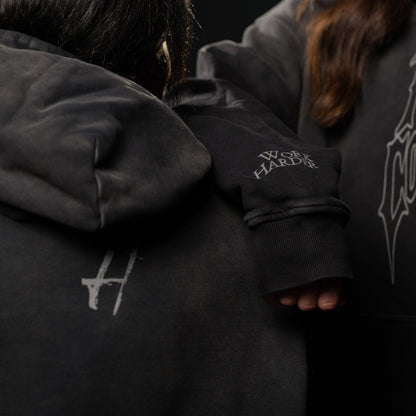 Oversized cotton "work harder" Hoodie