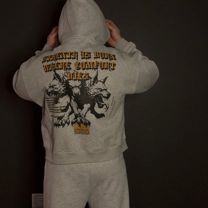 Strength Is Born Oversized Boxy/Cropped Fit Fleece Hoodie
