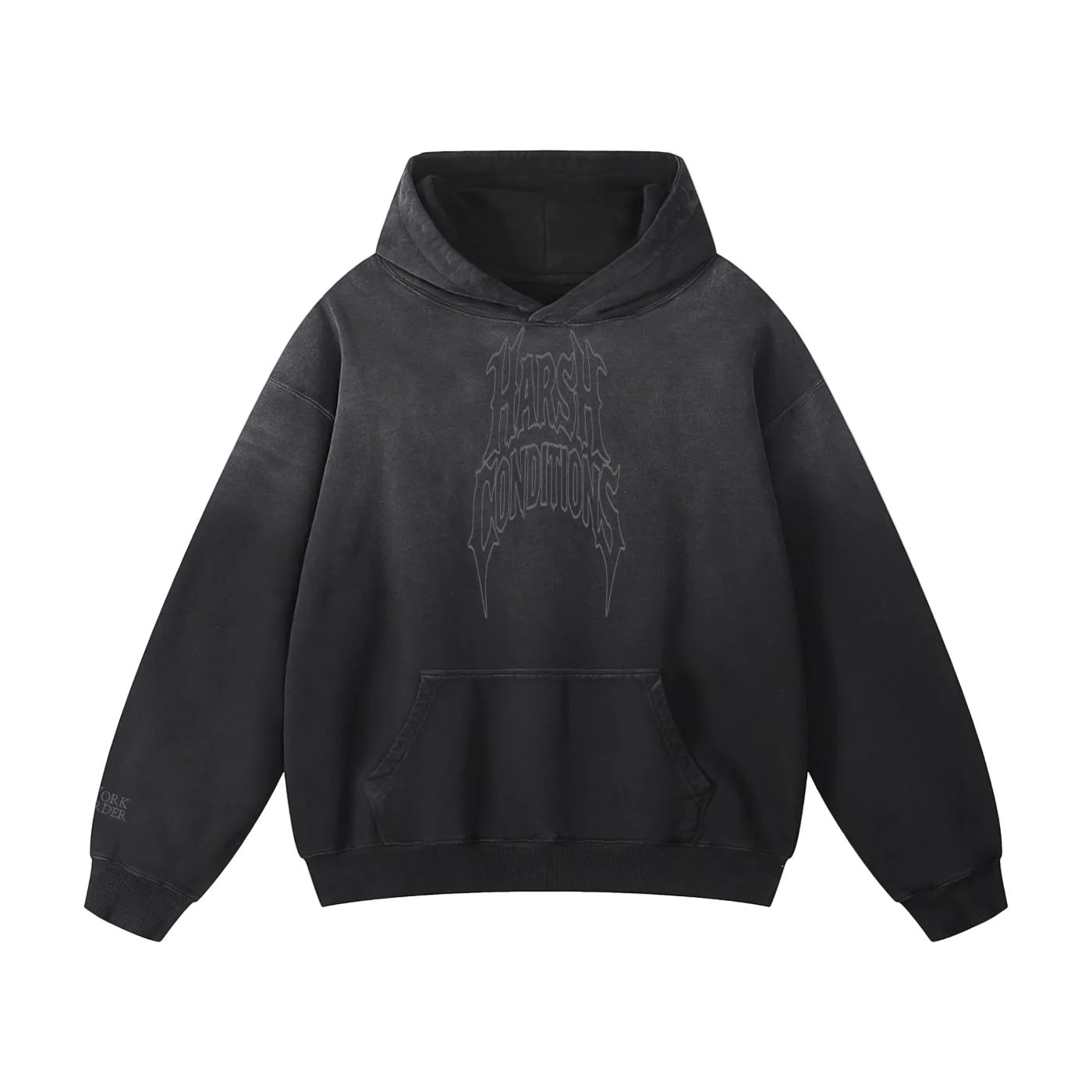 Oversized cotton "work harder" Hoodie