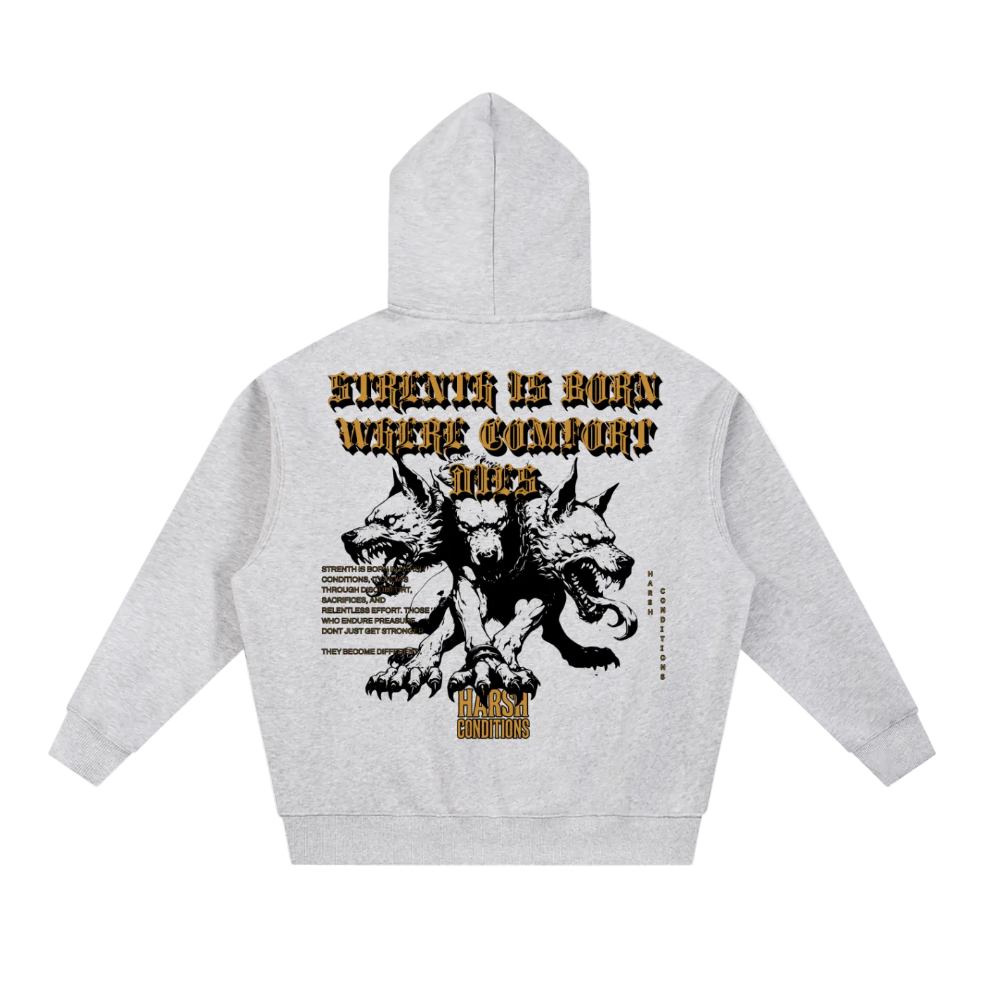 Strength Is Born Oversized Boxy/Cropped Fit Fleece Hoodie
