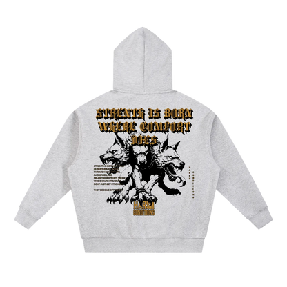 Strength Is Born Oversized Boxy/Cropped Fit Fleece Hoodie