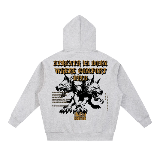 Strength Is Born Oversized Boxy/Cropped Fit Fleece Hoodie
