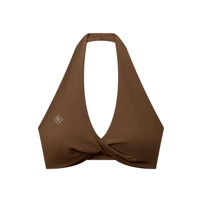 Women's Pleated Halter Sports Bra