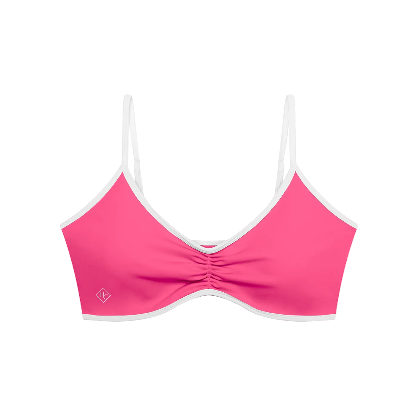 Women's Color Block Ruched V-Neck Sports Bra