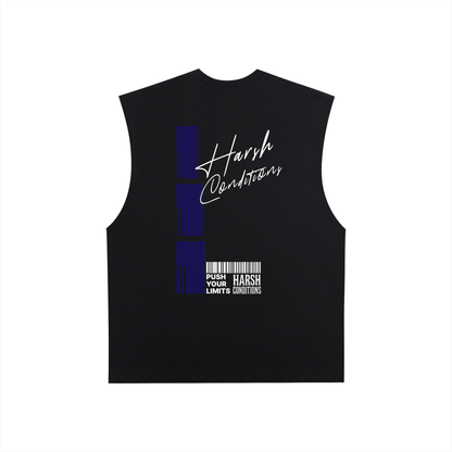 Raw Edge Cotton Tank Top